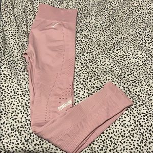 Gymshark Flawless knit leggings (in pink)